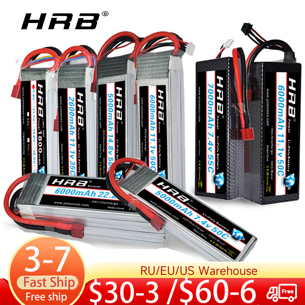 HRB 리포 배터리 2S 3S 4S 6S 11.1V 1 - 6S Lipo Battery 22.2V 5000Mah 리뷰 및 가격